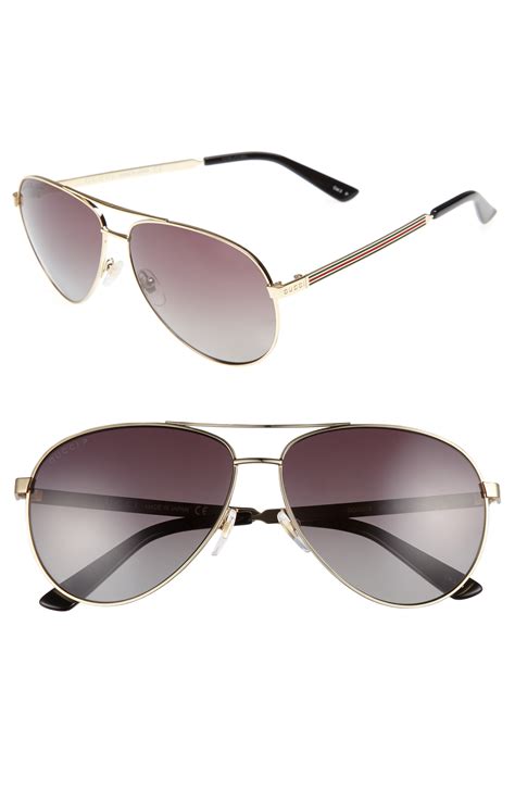 navigator 61mm aviator sunglasses gucci|Gucci aviator sunglasses on sale.